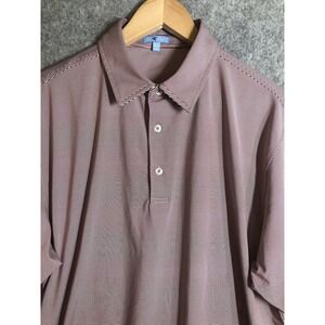 GenTeal Shirt Men XL Red Stripe Performance Stretch Polo Golf Casual Classic